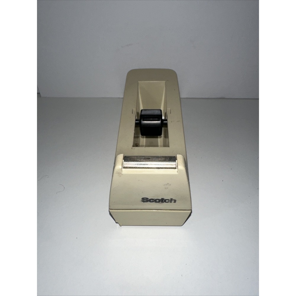 Vintage Scotch C-38 Weighted Desk Tape Dispenser 3M St‎ Paul MN 1980's Beige USA